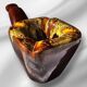 Vallauris majolica ashtray, pipe-shaped ashtray, 1950s