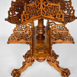 Japanese rotating library pedestal table by Gabriel Viardot, 1880