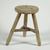 Gong - Antique Chinese elm stool, round seat no. 10