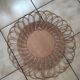Miroir fleur soleil vintage en osier rotin verre biseauté