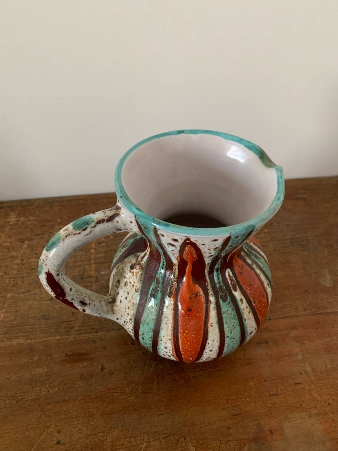 Vintage Vallauris Ceramic Pitcher Circa 1960