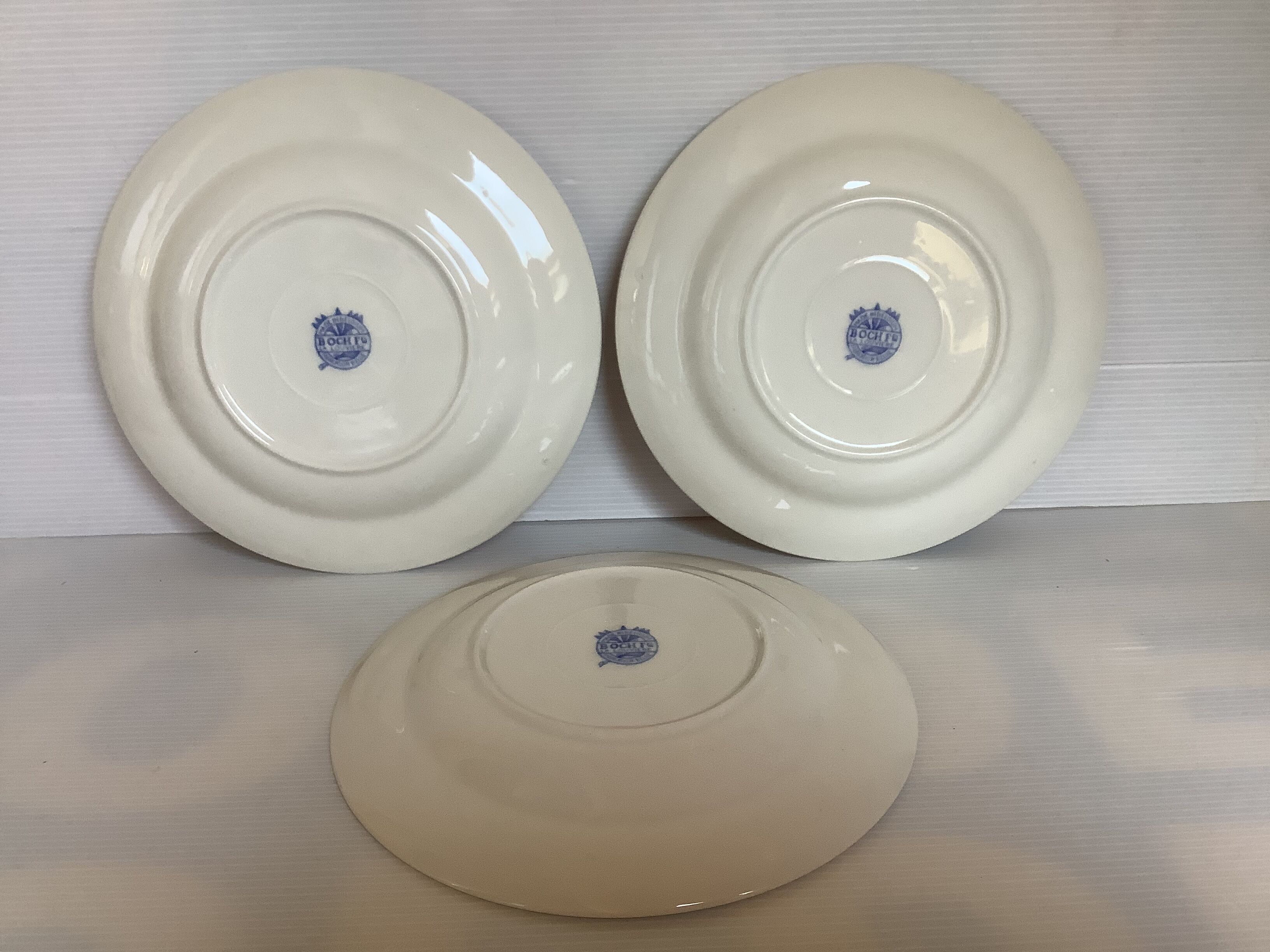 Set of 6 plates Boch La Louvière Belgium