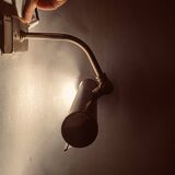 Industrial style aged brass wall art picture light