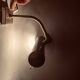 Industrial style aged brass wall art picture light