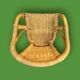 Small children's armchair in rattan and bamboo – hand-woven – vintage