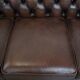 Canapé Chesterfield 3 places en cuir de vache de style anglais
