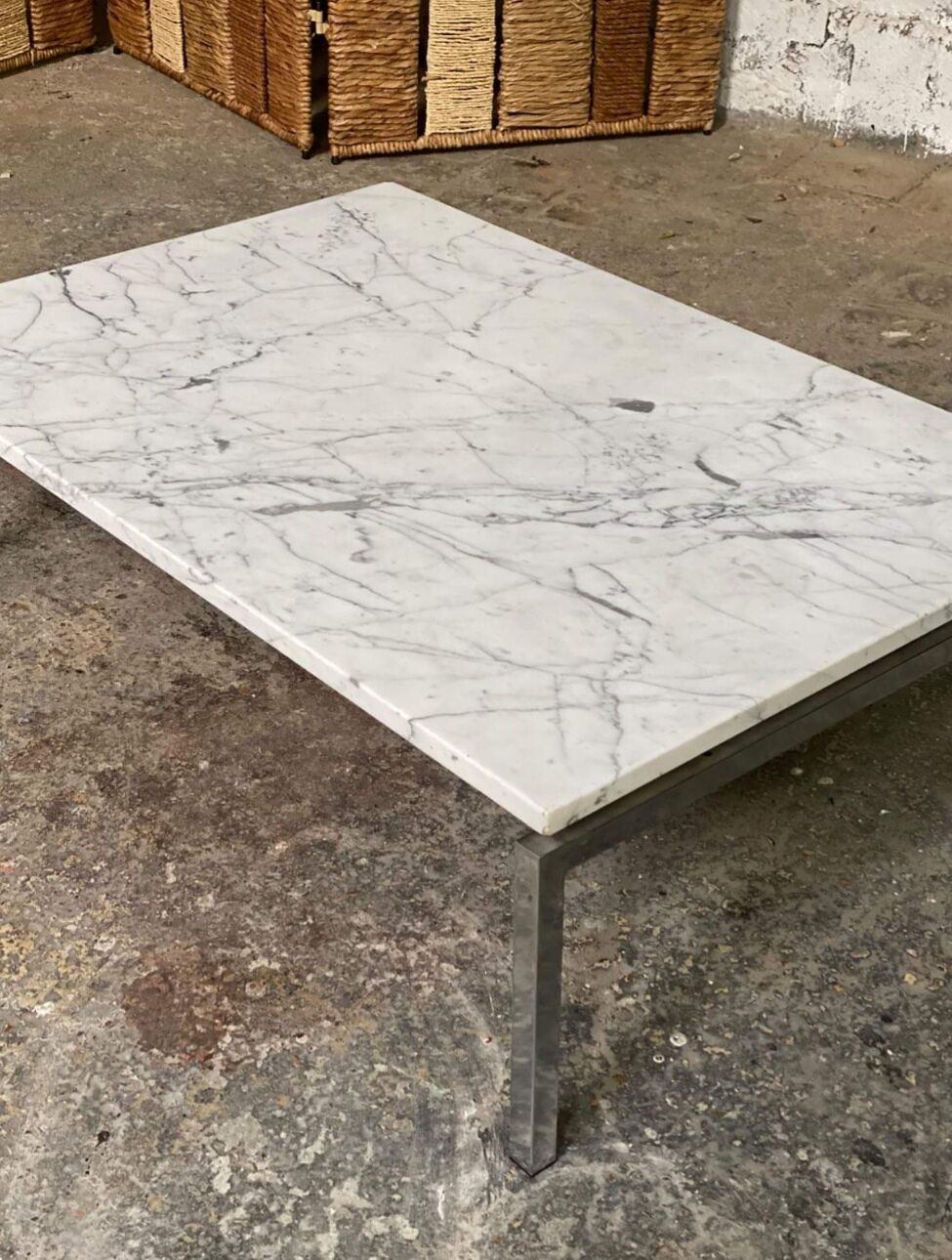 Marble and chrome coffee table, 1970