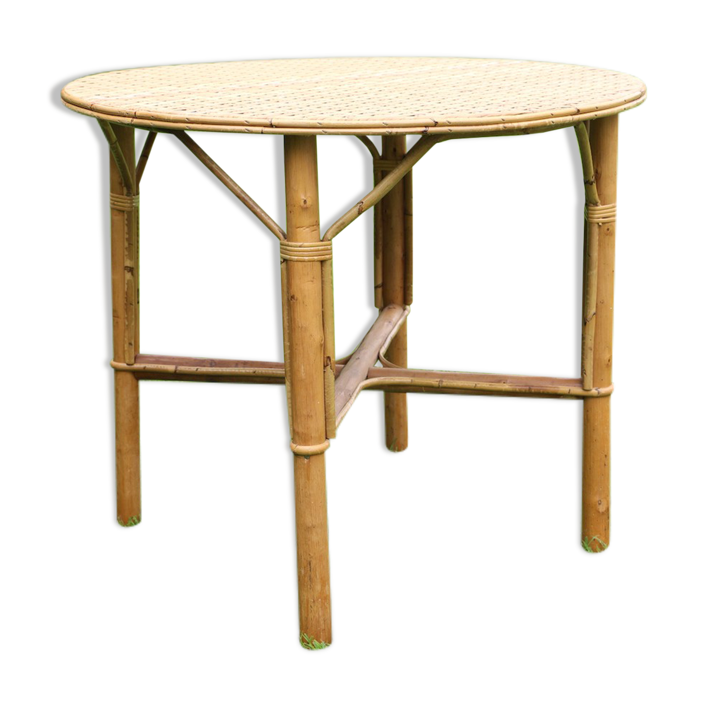 Table ronde en rotin