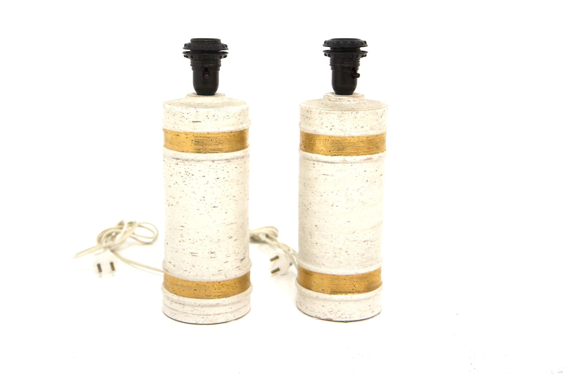 Set of 2 ceramic table lamps "Bitossi, Bergboms, Italy, 1970
