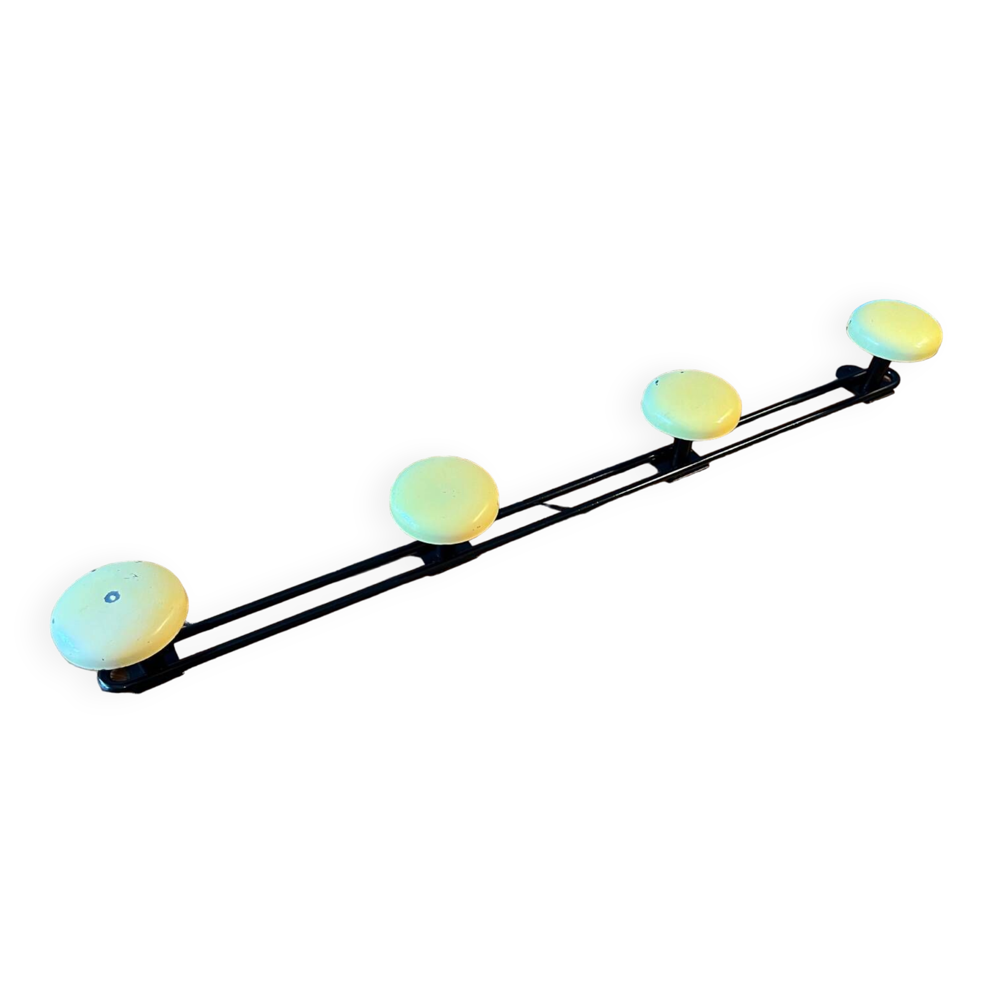 Metal wall coat rack with 4 hooks