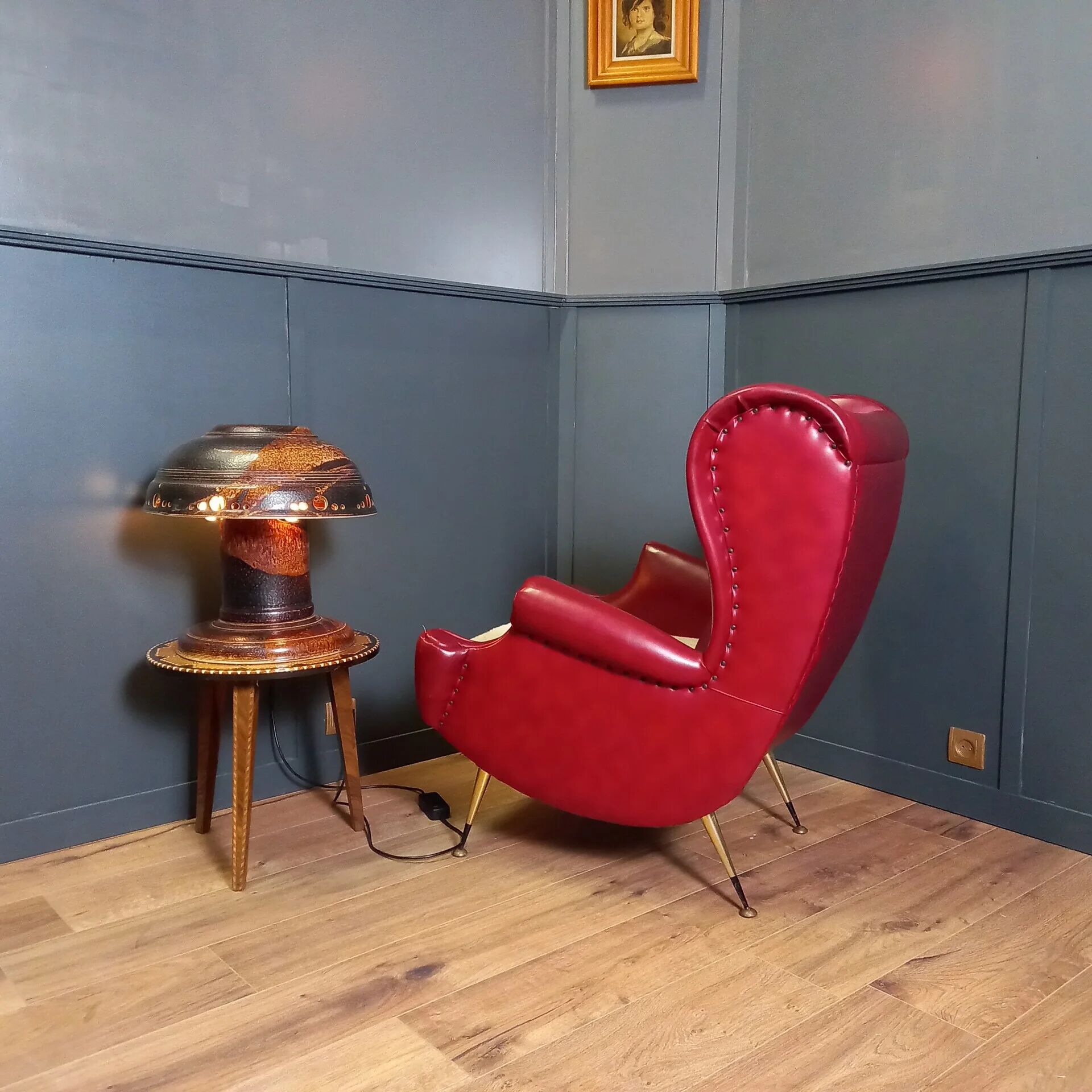 Chaise lounge vintage italienne