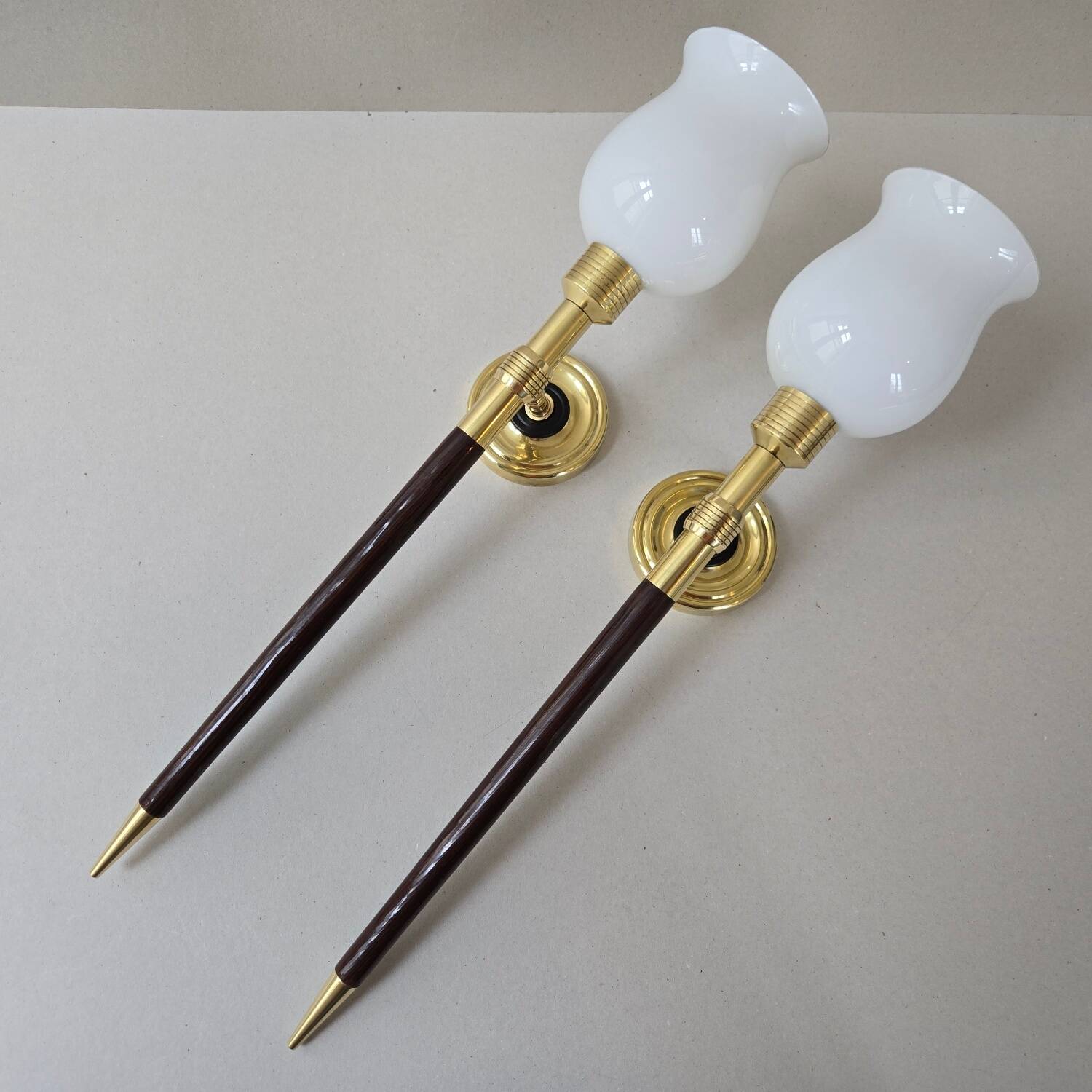 Pair of vintage wall lights Maison Lancel 1950