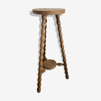 Tabouret haut tripode bois