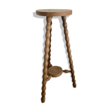 High tripod wooden stool