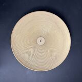 Lampe de table en rotin, bambou et laiton, Italie années 1970