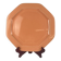 Octagonal plate in salmon pink, iron earth, Pagnossin, Italy, 20th century.
