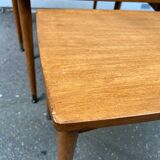 3 wooden nesting tables, 50s-60s