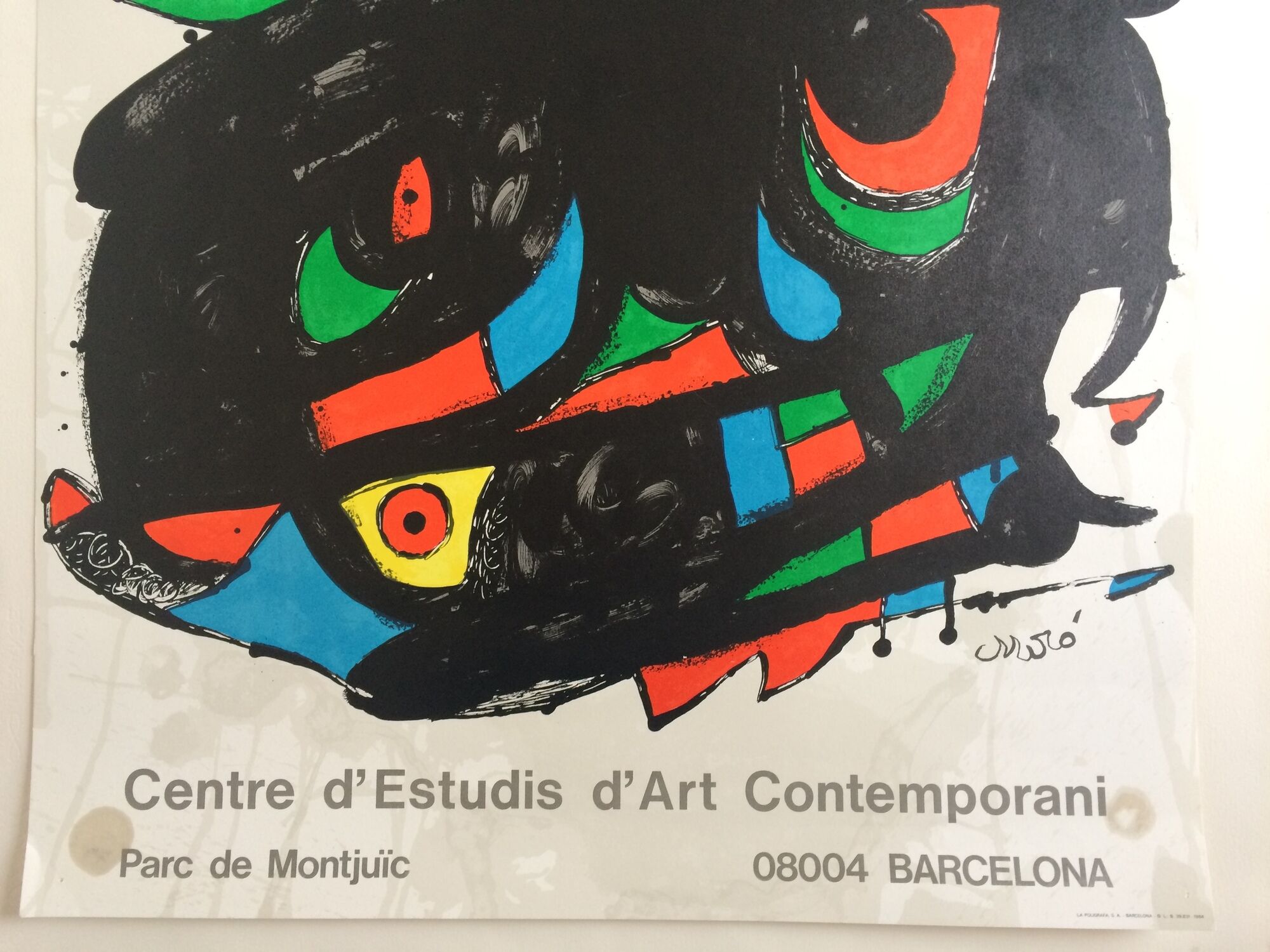 Joan MIRO, Centre d'Estudis d'Art Contemporani - Fundació Joan Miró, 1984. Lithographic poster