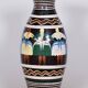 Art Deco Hand-Painted Vase in Ceramic, Slovakia, 1940s