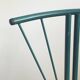 LaPalma folding chairs set of 2, dark green metal & woven cord, Italy, 1970s