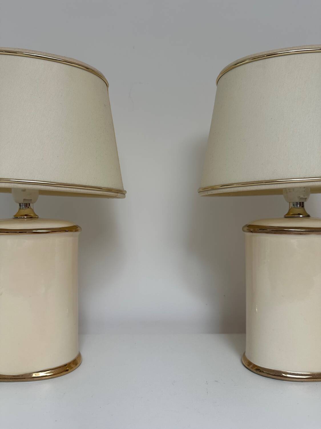 2 ceramic table lamps 1980