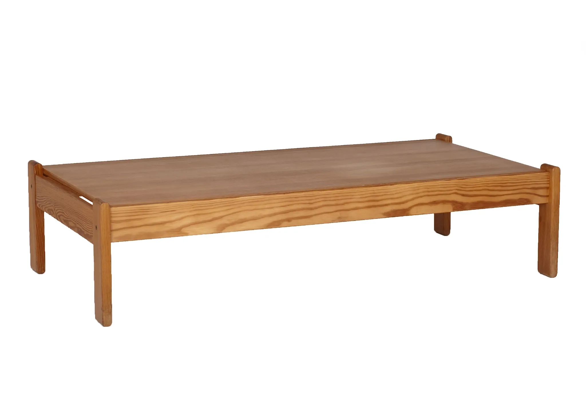 Table basse vintage en pin plateau amovible