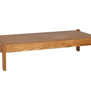 Table basse vintage en pin plateau amovible