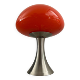 Vintage mushroom lamp in opaline and metal