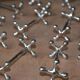 12 silver metal knife holders