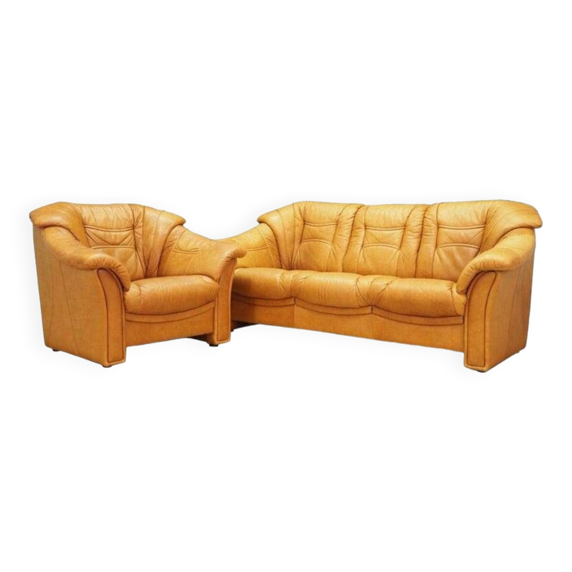 Cognac living room set, Danish design, 1970s, manufacturer: Skalma Møbelfabrik