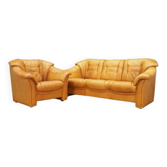 Cognac living room set, Danish design, 1970s, manufacturer: Skalma Møbelfabrik