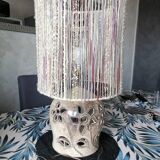 Openwork ceramic lamp from the Dieulefite caves, 1960-1970
