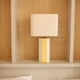 Lampe la Luco finition laquée blanc & or jaune
