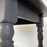 Matte black farmhouse table