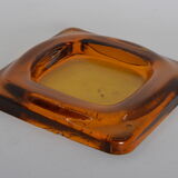 Empty amber glass pocket