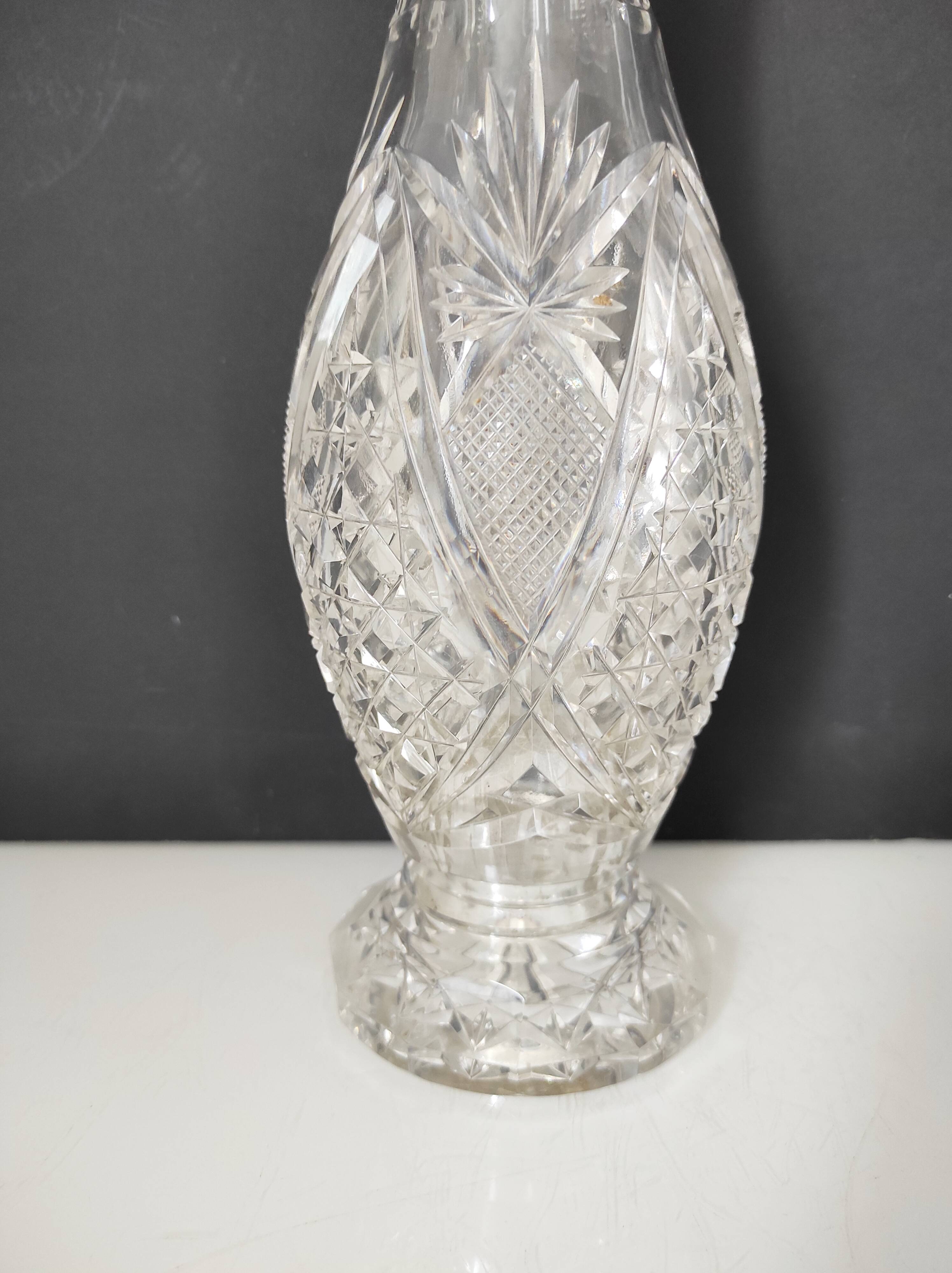 Cut crystal vase