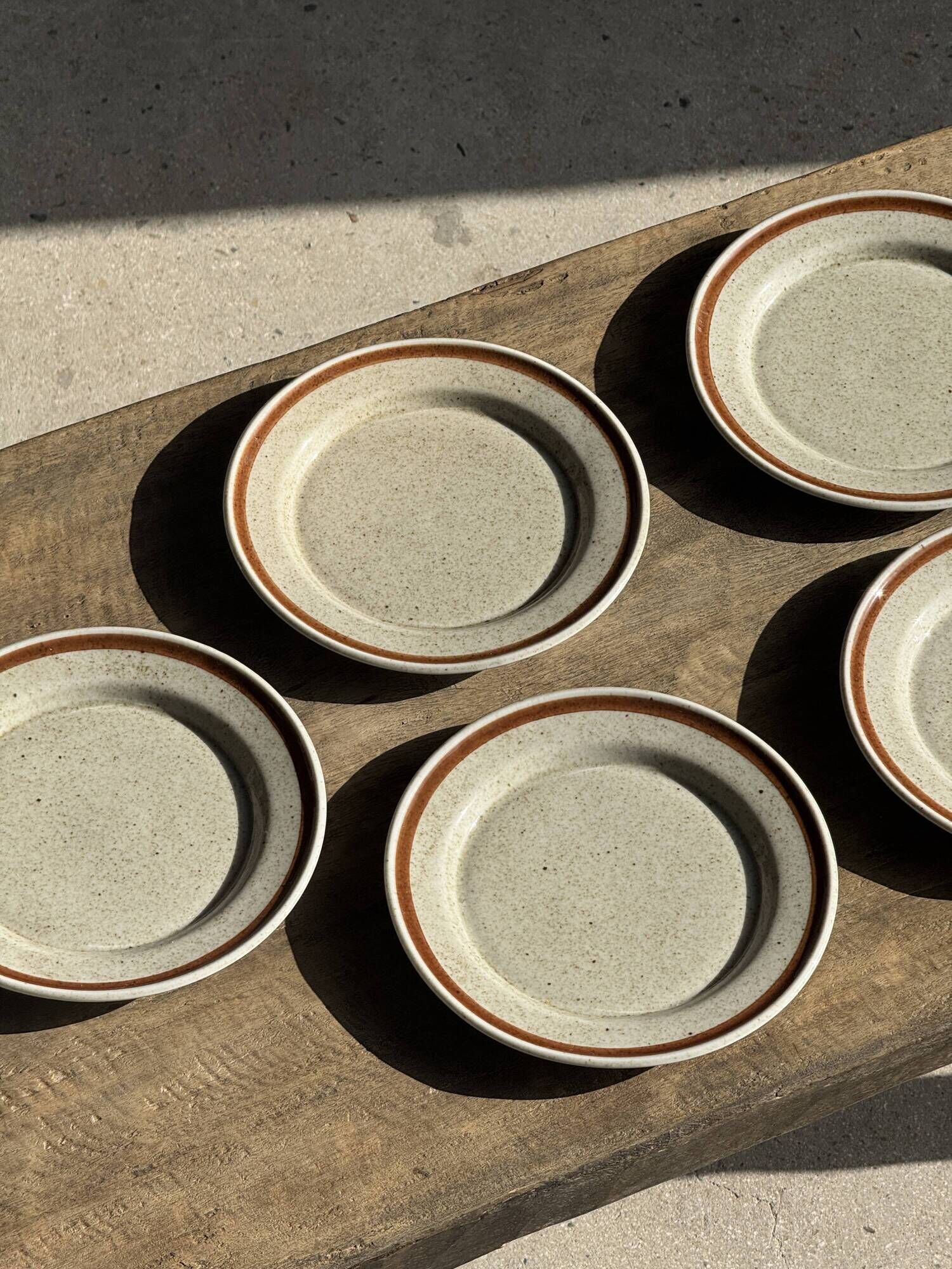 Set of 9 small dessert plates in porcelain from Sologne JO Moscow 198