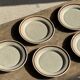 Set of 9 small dessert plates in porcelain from Sologne JO Moscow 198