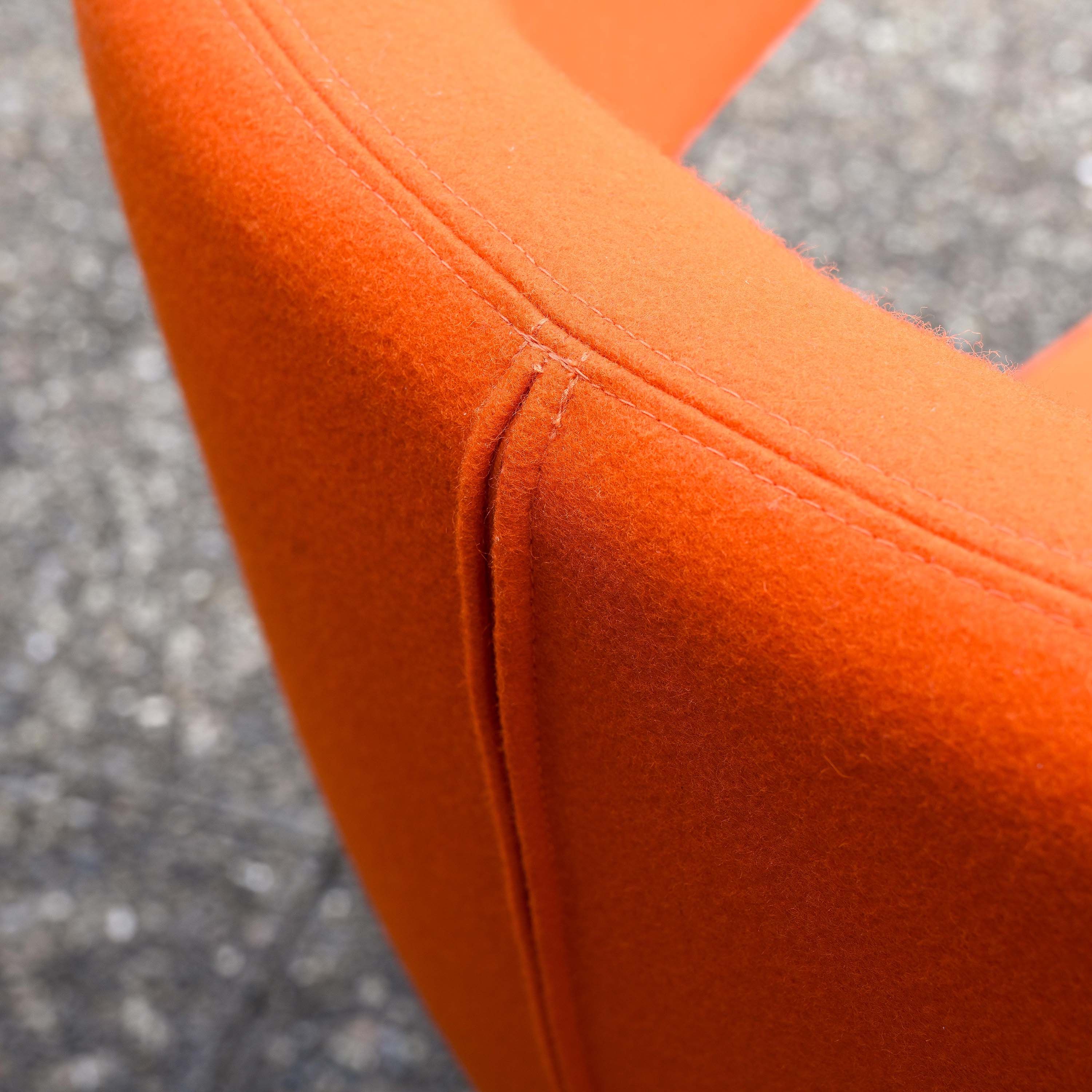 Havana Wing Chair in orange Divina fabric designed by Busk & Hertzog in 2013