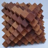 3D design wooden bookends