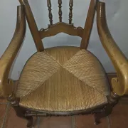 Beech chair with rush seating