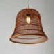 Unique Danish hanging lamp in the shape of a wooden cage, 1960s, Denmark.