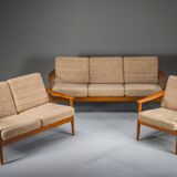 Danish modern seating set in teak by Arne Vodder for France & Søn, 1960s, set of 3