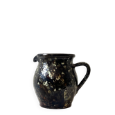 Carafe / vase en céramique émaillée et texturée, signée sous la base