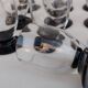 12 Art Deco glass goblets by Daum Nancy.