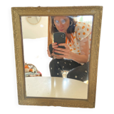 Small Rectangular Golden Mirror Classic Baroque Style - To Hang on the Wall