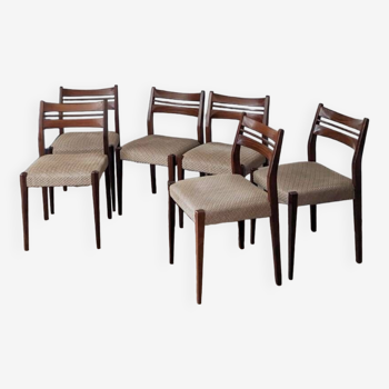 Set of 6 60's Scandinavian design chairs