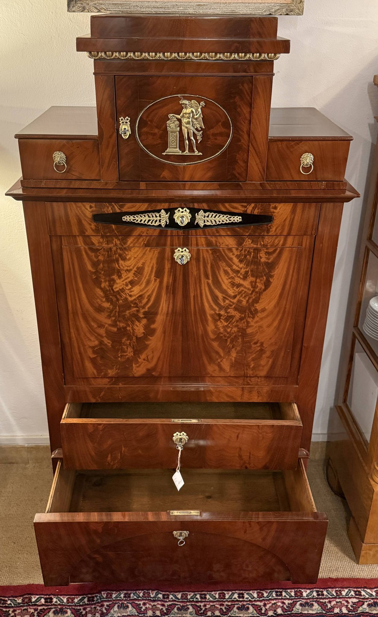 Secrétaire à abattant néoclassique en acajou, vers 1780