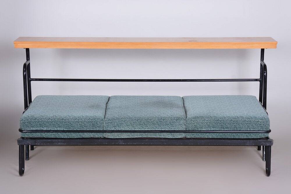 Brown & Blue Bauhaus Sofa, Czechia, 1930s