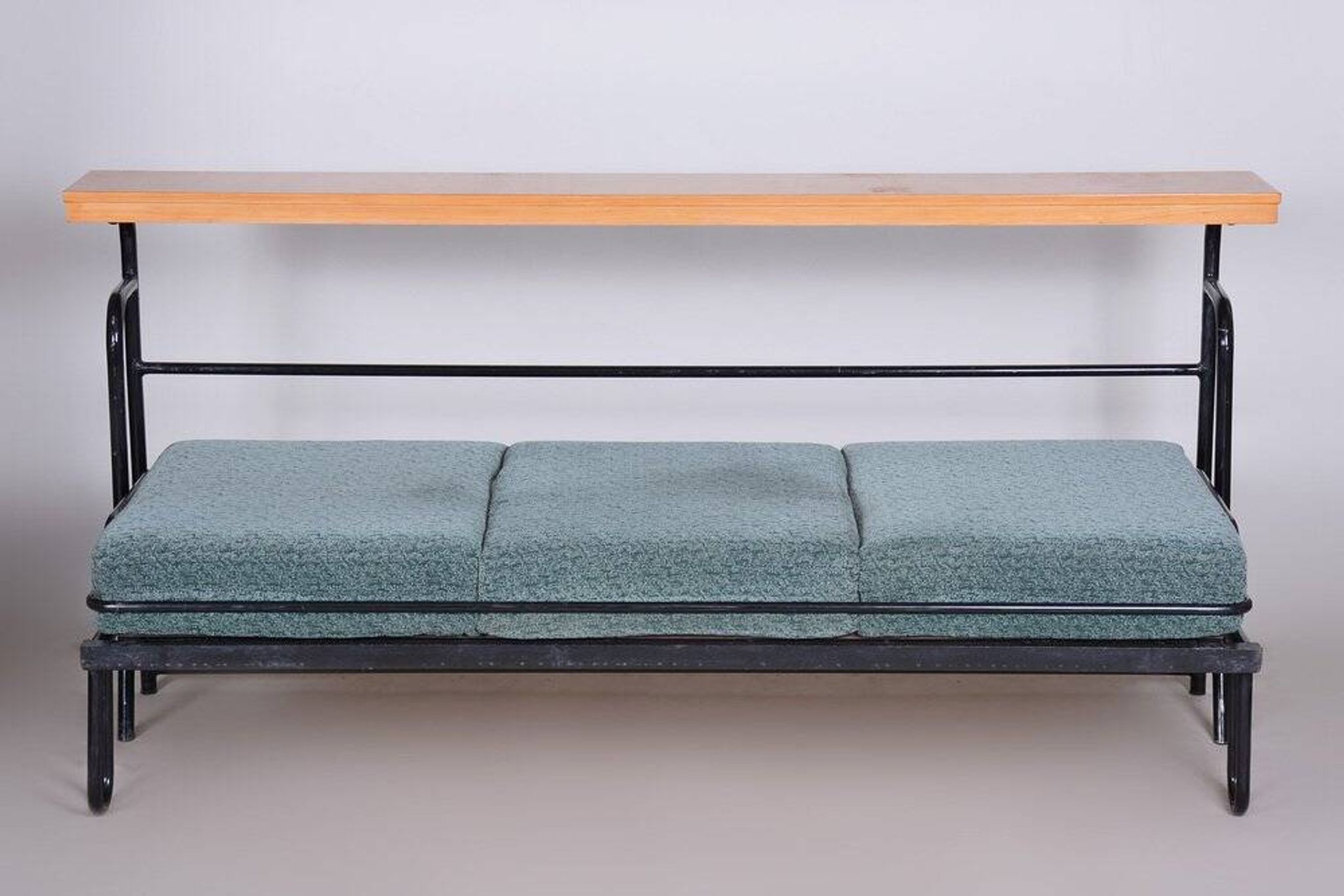 Canapé Bauhaus marron et bleu, Tchéquie, années 1930